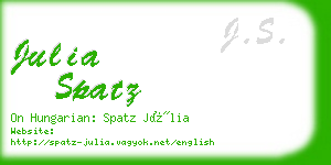julia spatz business card